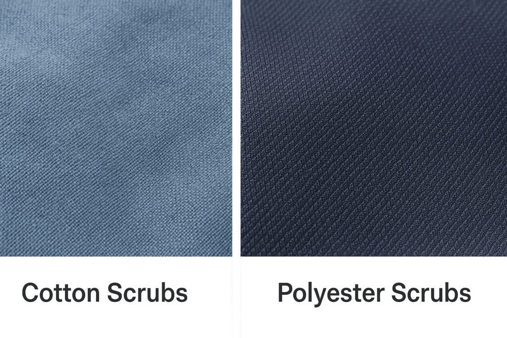 Cotton vs Polyester Scrubs material