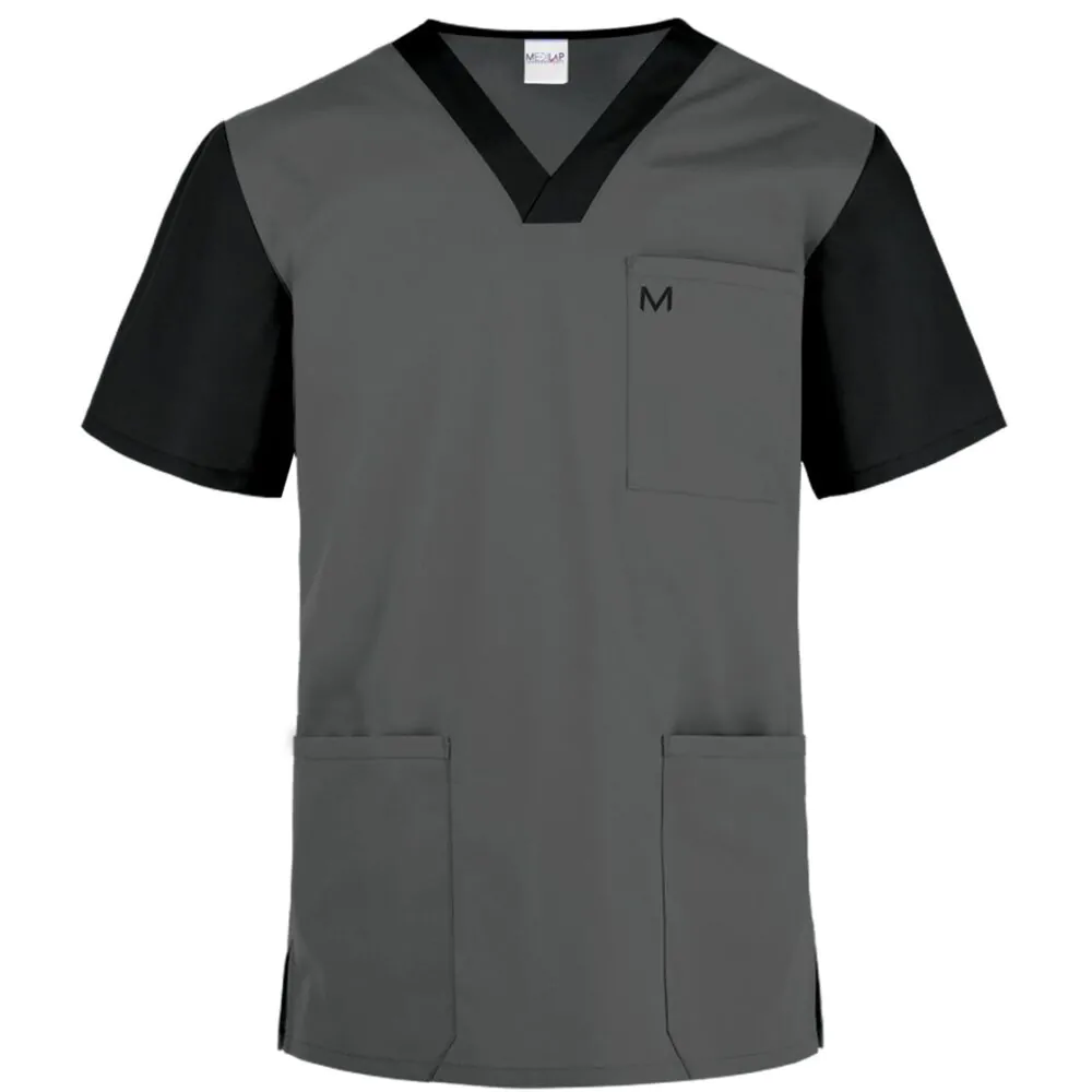 Gray & Black Contrast Medical Scrub in Pakistan