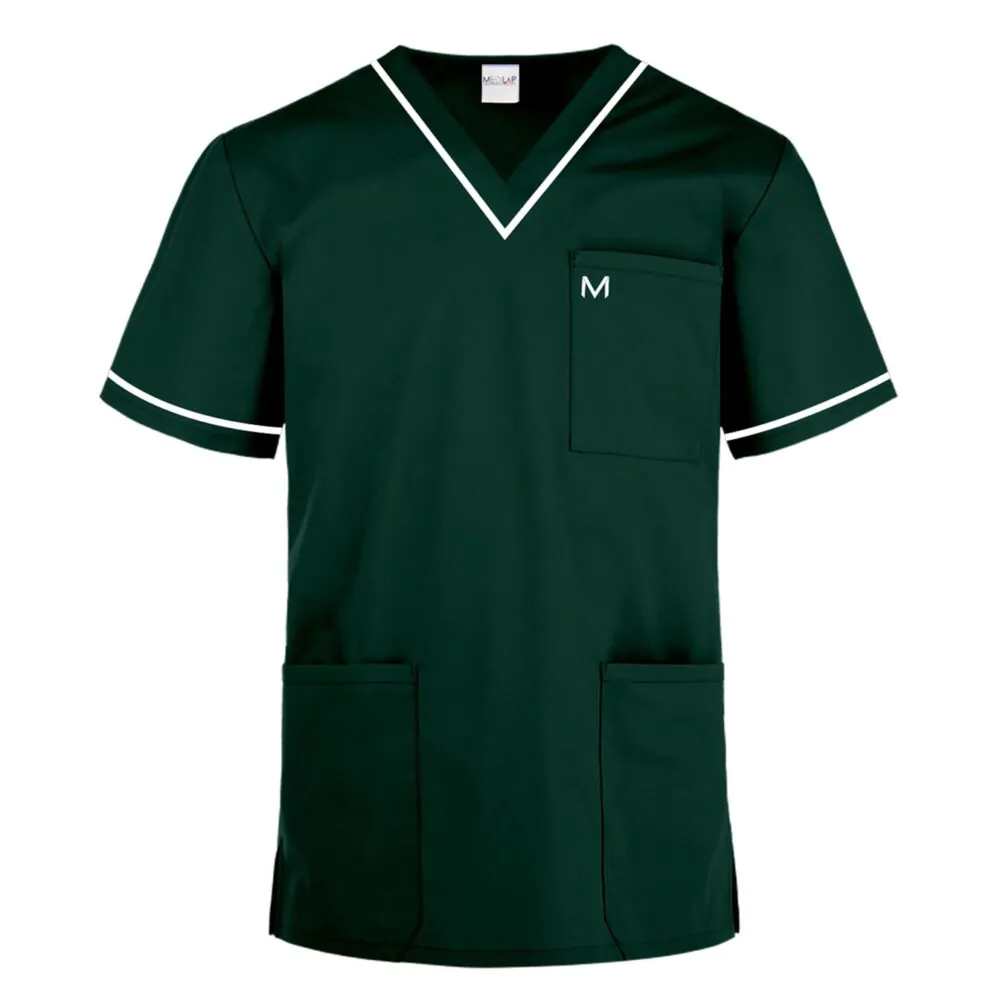 Dark Green piping Medical Scrubs in Pakistan