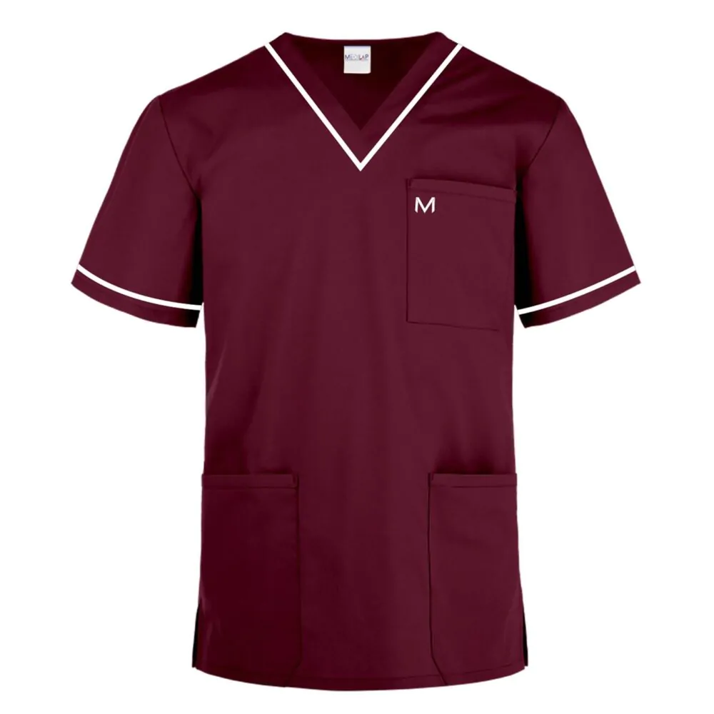 Maroon piping Medical Scrubs in Pakistan