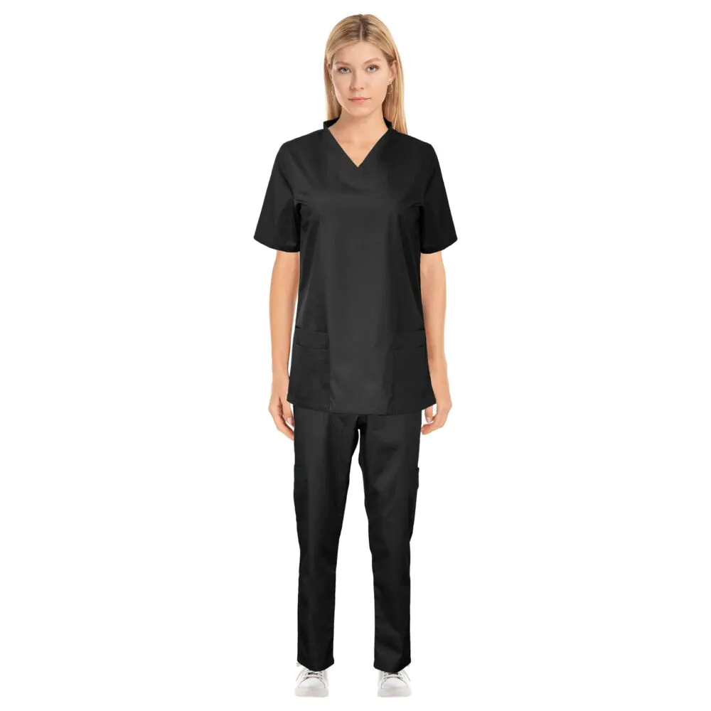 Modish Black Medical Scrubs Women