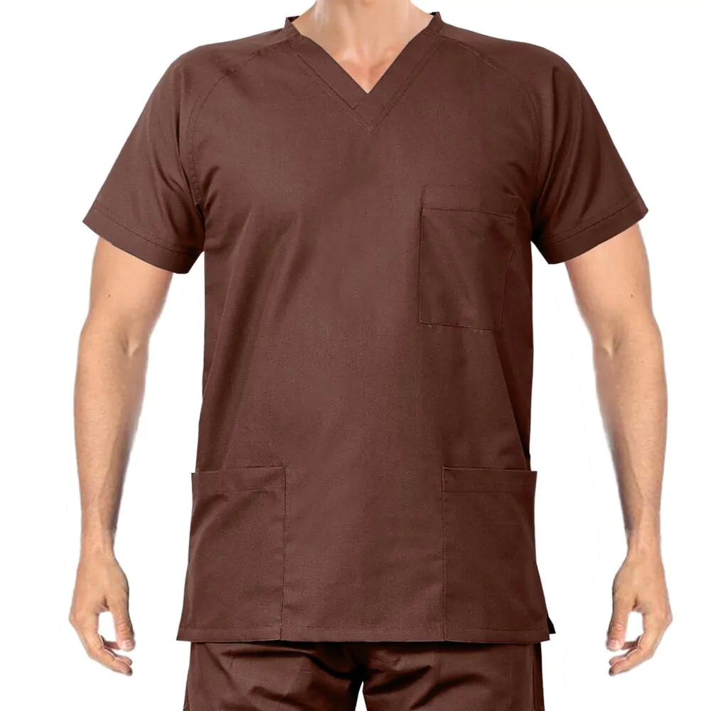 Modish Medical Scrubs for Men (Brown) - Image 2