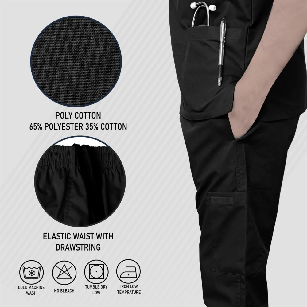 Modish Medical Scrubs for Men (Black) - Image 7
