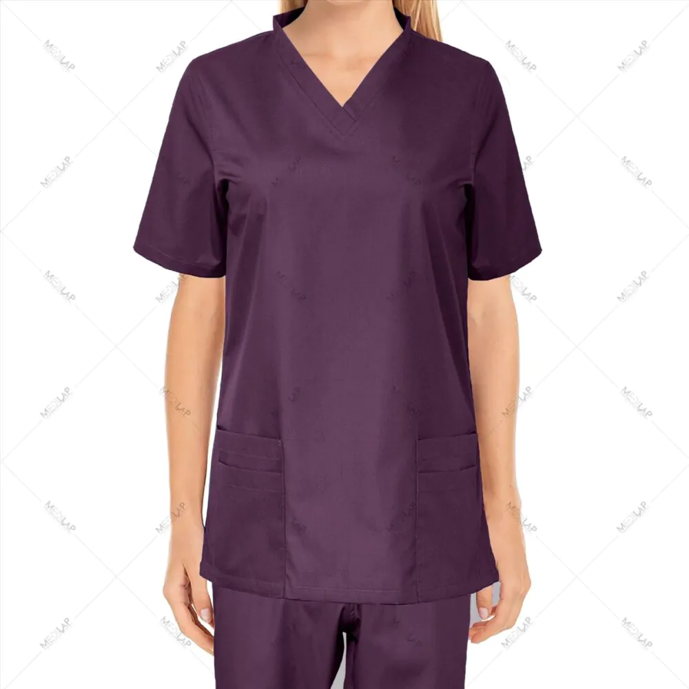 Modish Medical Scrubs for Women (Dark Purple) - Image 2