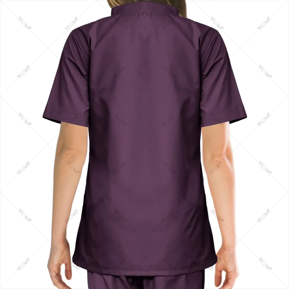 Modish Medical Scrubs for Women (Dark Purple) - Image 3