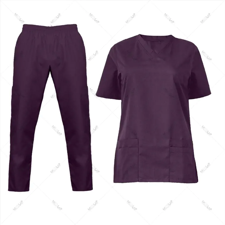 Modish Medical Scrubs for Women (Dark Purple) - Image 6
