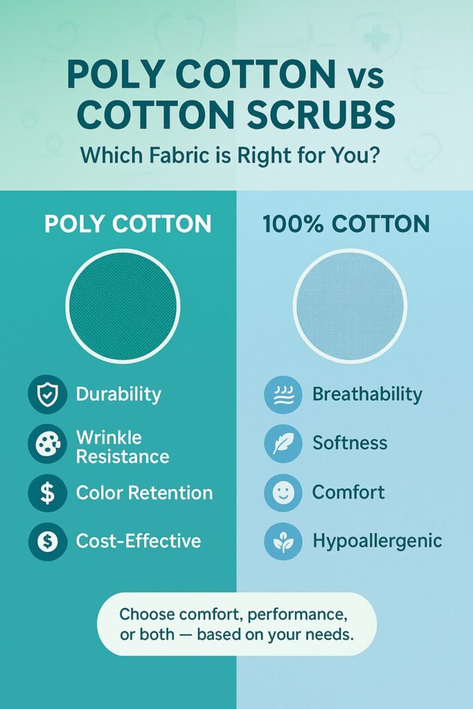 Poly Cotton vs Cotton Scrubs