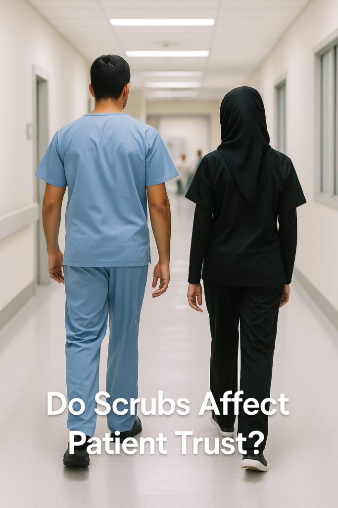 do scrubs affect patient trust