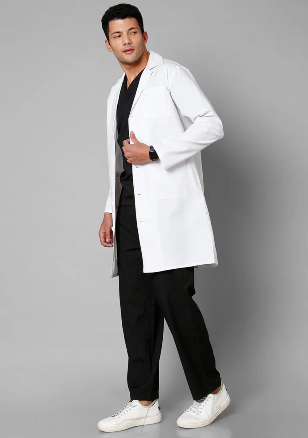 Men's Classic Long Lab Coat - Image 4