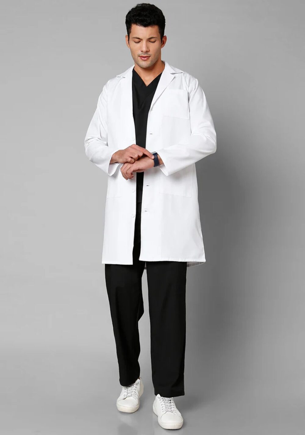 Men's Classic Long Lab Coat - Image 3